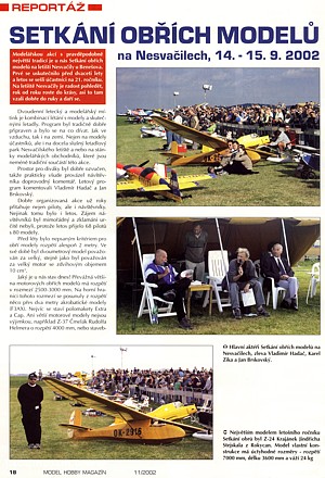 Setkání obřích modelů, MHM 11/2002 Setkání obřích modelů, MHM 11/2002