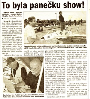 Setkání obřích modelů, Benešovský deník 20.9.2004 Setkání obřích modelů, Benešovský deník 20.9.2004