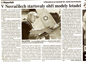 Setkání obřích modelů, MF Dnes 20.9.2004 Setkání obřích modelů, MF Dnes 20.9.2004