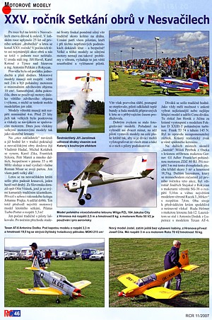 Setkání obřích modelů, RCR 11/2007 Setkání obřích modelů, RCR 11/2007