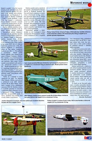 Setkání obřích modelů, RCR 11/2007 Setkání obřích modelů, RCR 11/2007