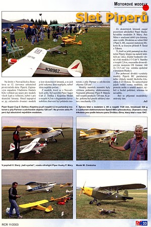 Setkání piperů, Model Hobby Magazín 8/2003 Setkání piperů, RCR 11/2003